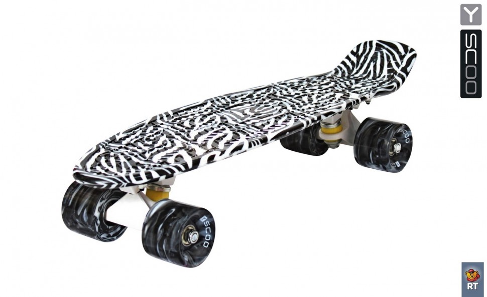 Скейтборд 11-13 Penny board RT 22, Print Zebra   